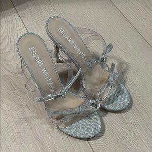 Stuart Weitzman Size 35(5) Glittering Silver Heels